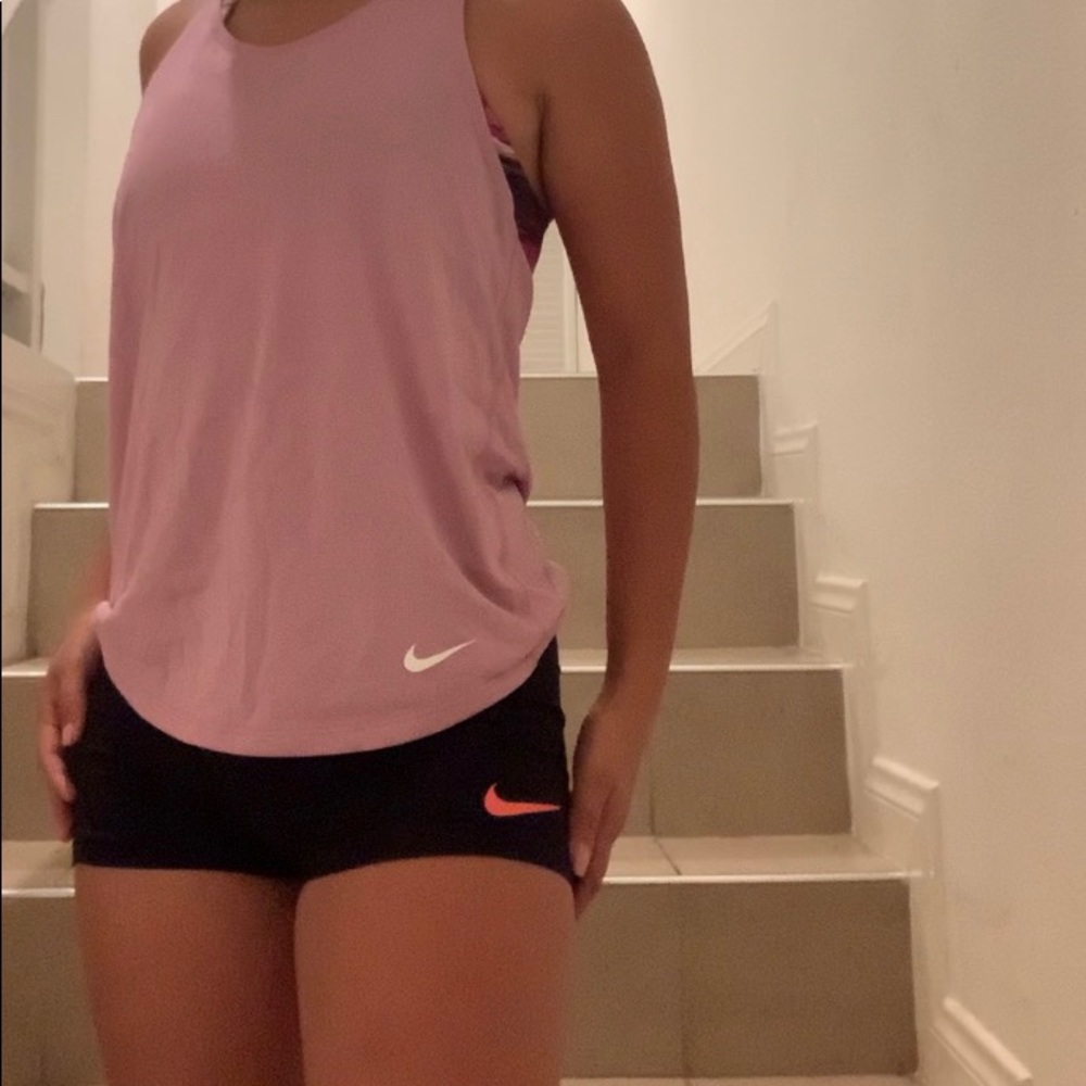 pink NIKE running tank